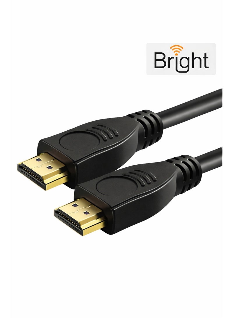 Bright HDMI Cable 1080p High Speed – HD Audio & Video Cable for TV, PC, Projector, Gaming Console & Monitor - Image 4